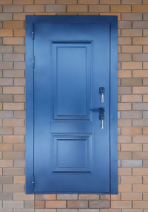Дверь синего цвета Дверь синего цвета